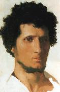 Jean Leon Gerome Head of a Peasant of the Roman Campagna oil on canvas